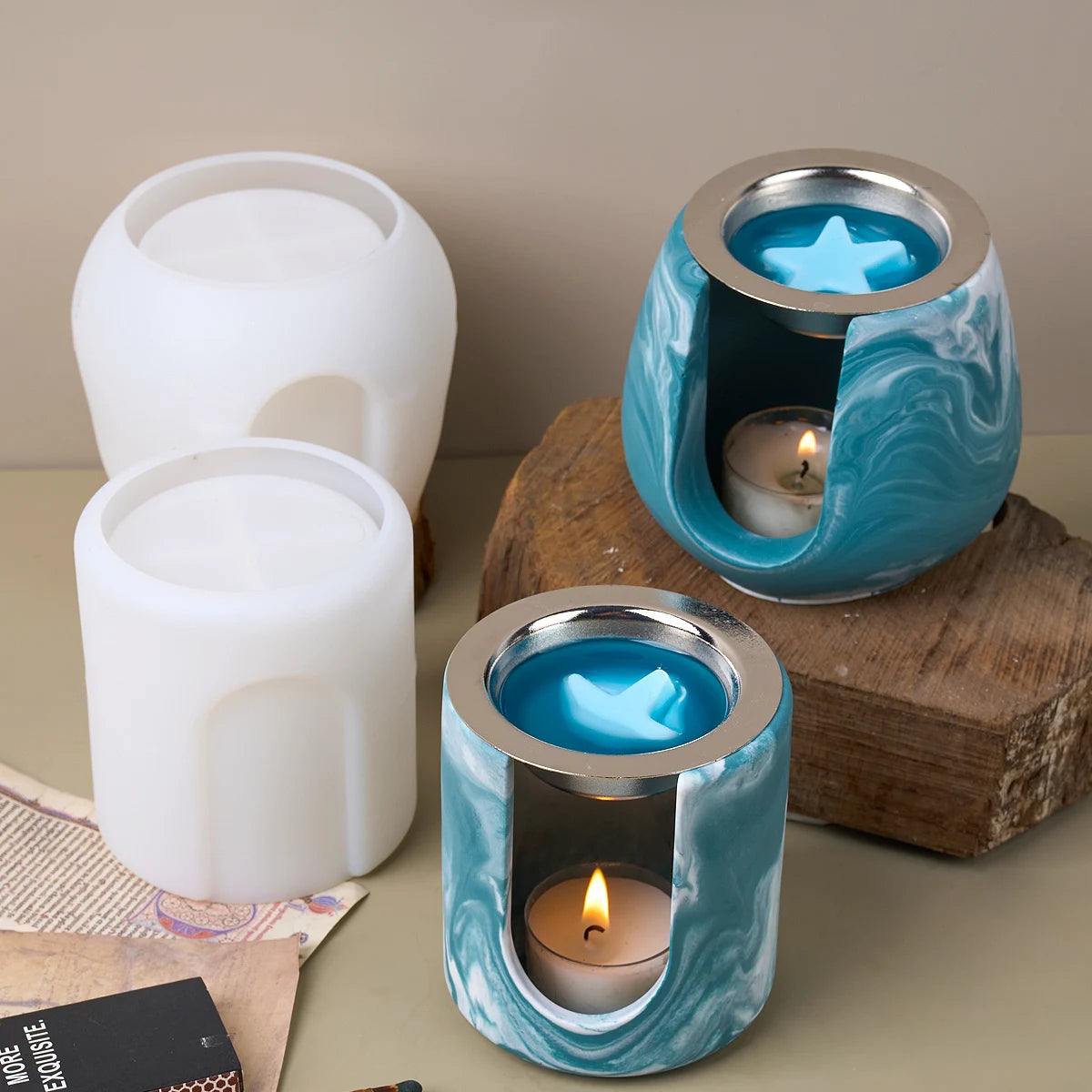 Concrete & Wax Mold – Cylindrical Vase