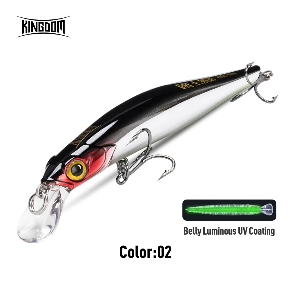 Kingdom Sinking Minnow Saltwater Fishing Lures  Crankbait  Hard Baits Good Action Wobblers Artificial Trout Lure For Sea Bass