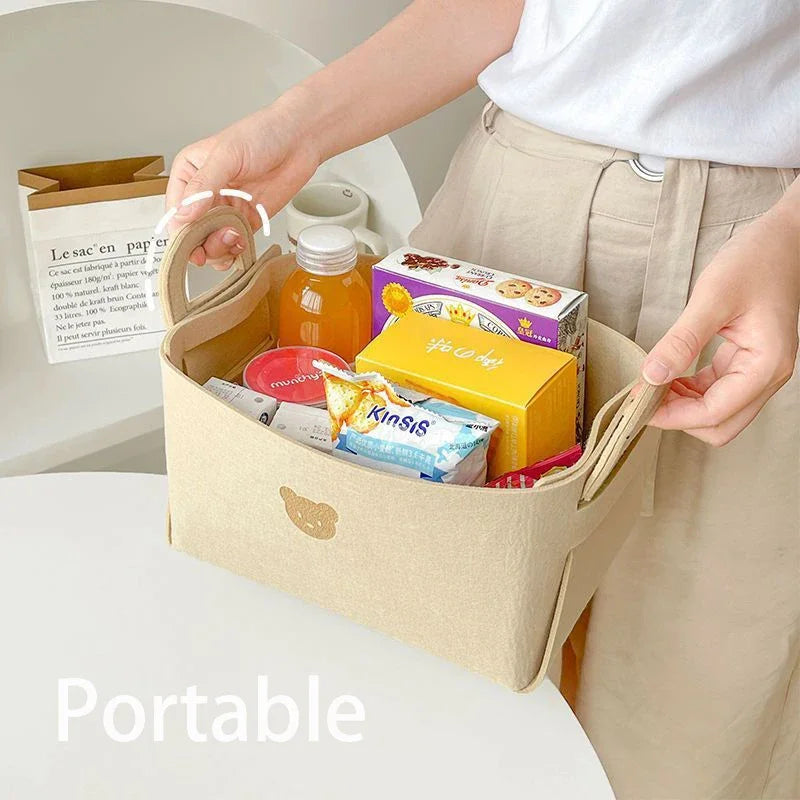 Portable Folding Storage Basket – Home Organizer