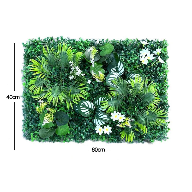Artificial Green Wall Panel – 60x40cm Jungle & Garden Decor for Home & Outdoor Spaces