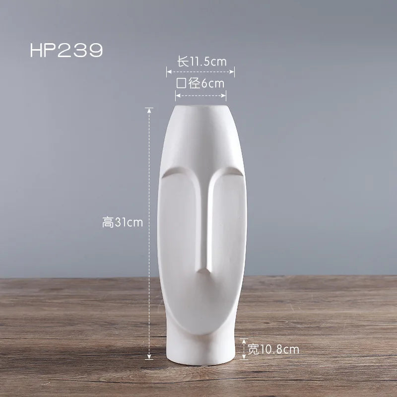 Nordic Ceramic Vase – Elegant Hydroponic Décor for Living Room & Desktop