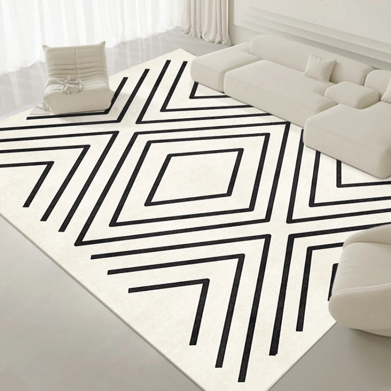 Nordic Luxury Plush Rug | Soft, Non-Slip, Washable Area Carpet for Living Room