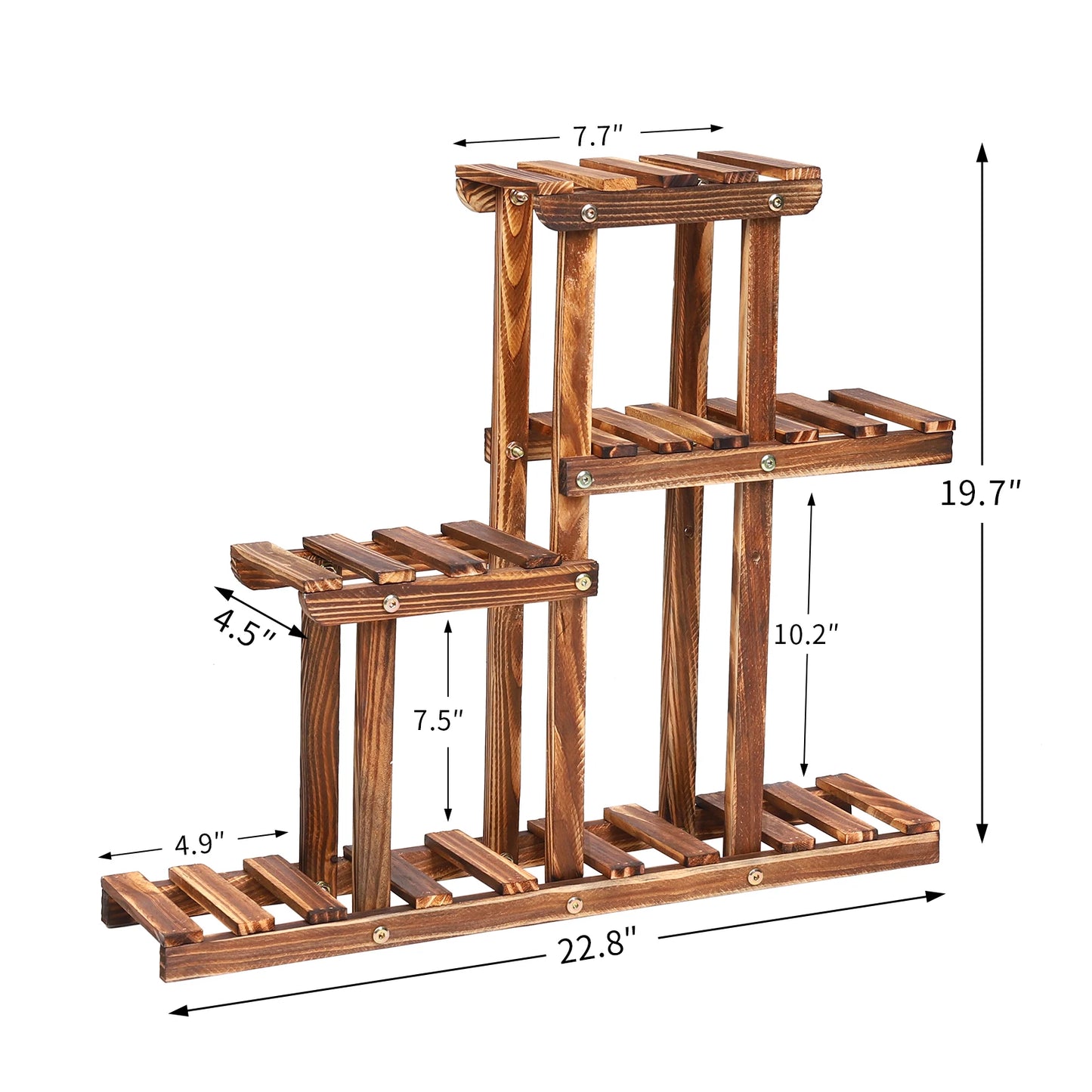 4-Tier Flower Pot Holder – Corner Plant Display Rack for Balcony & Garden