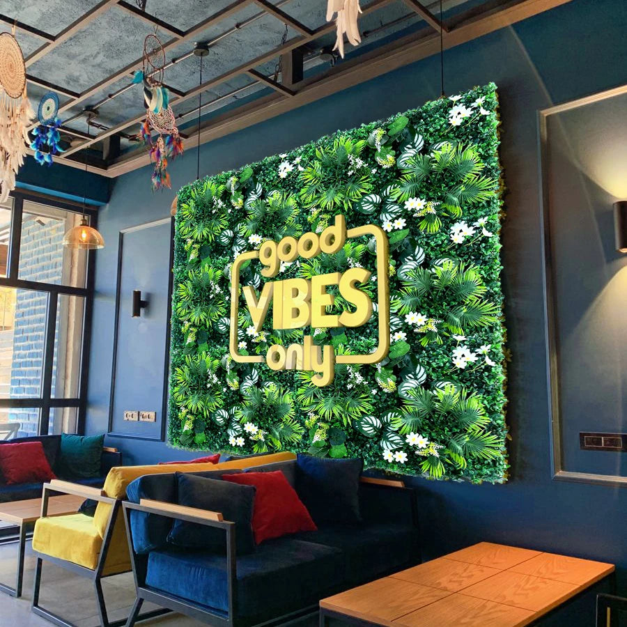 Artificial Green Wall Panel – 60x40cm Jungle & Garden Decor for Home & Outdoor Spaces