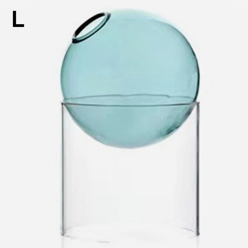 Mini Round Glass Flower Vase