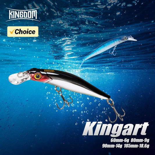 Kingdom Sinking Minnow Saltwater Fishing Lures  Crankbait  Hard Baits Good Action Wobblers Artificial Trout Lure For Sea Bass