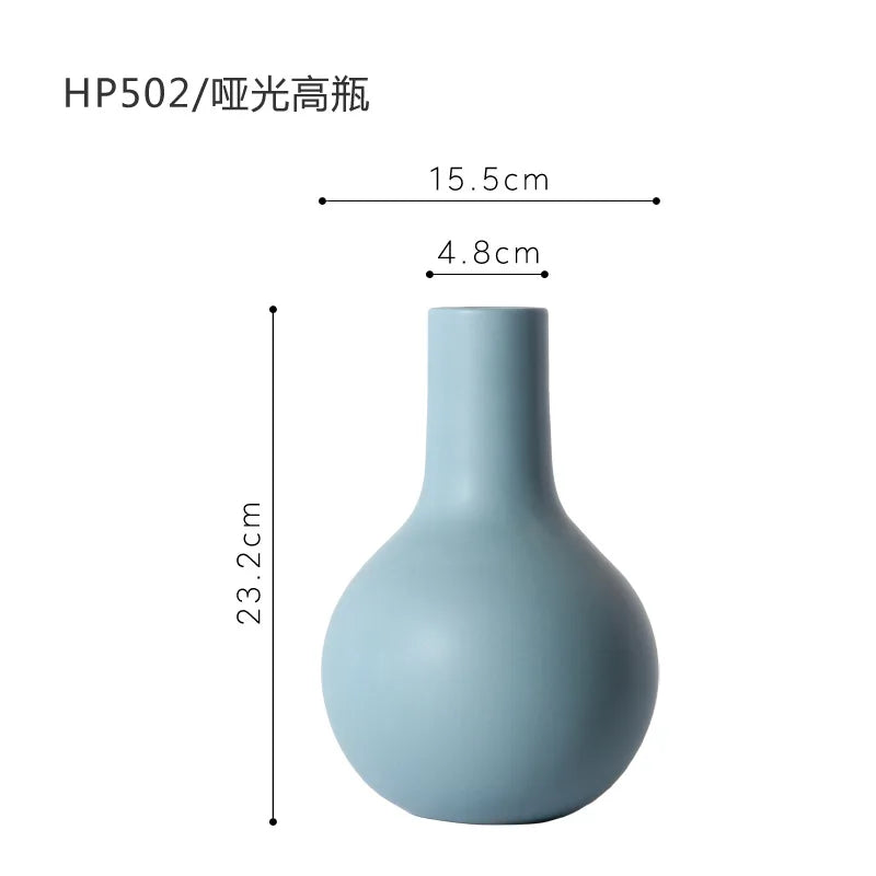 Nordic Ceramic Vase – Elegant Hydroponic Décor for Living Room & Desktop
