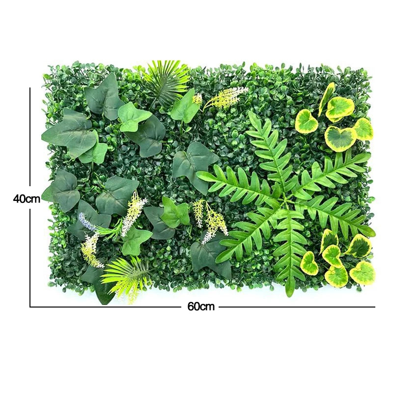 Artificial Green Wall Panel – 60x40cm Jungle & Garden Decor for Home & Outdoor Spaces