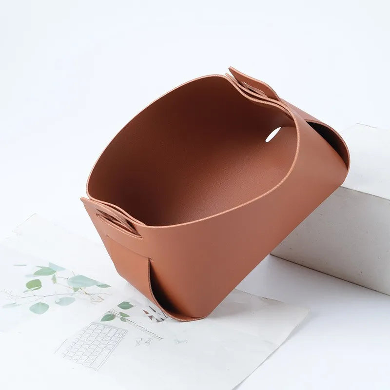 Leather Storage Frame – Kitchen & Bathroom Organizer