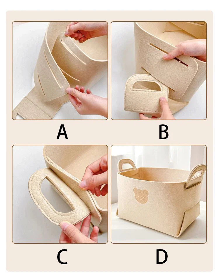 Portable Folding Storage Basket – Home Organizer