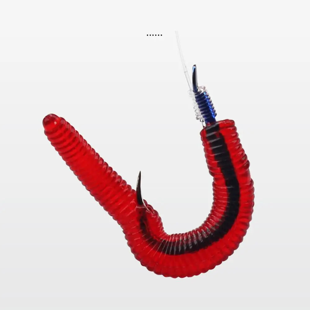50pcs/100pcs Silicone Red Worm PVC Soft Lures 3.5cm Lifelike Red Worm Earthworm Rubber Baits Shrimp Bass Carp Artificial Fishing