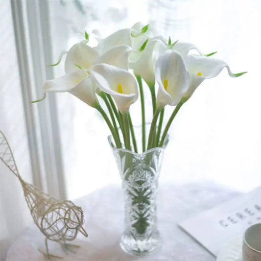 5-Piece Calla Lily Artificial Flower Bouquet – Elegant Wedding & Home Décor