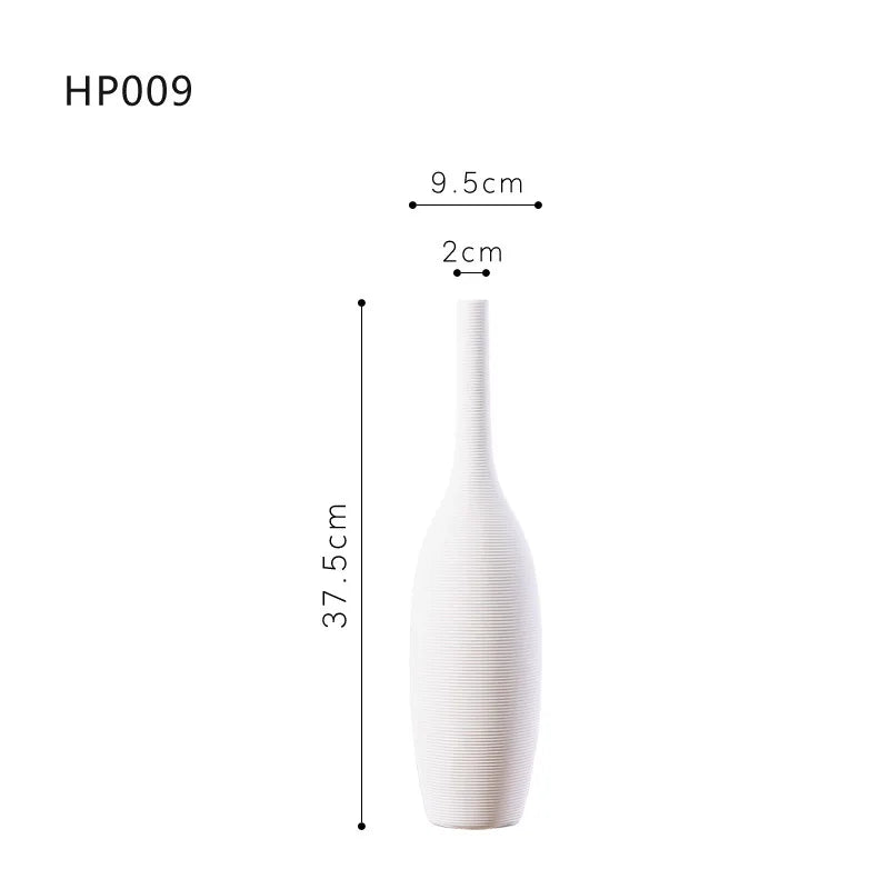 Handcrafted Zen Ceramic Vase – Black & White Minimalist Art Décor for Living Room