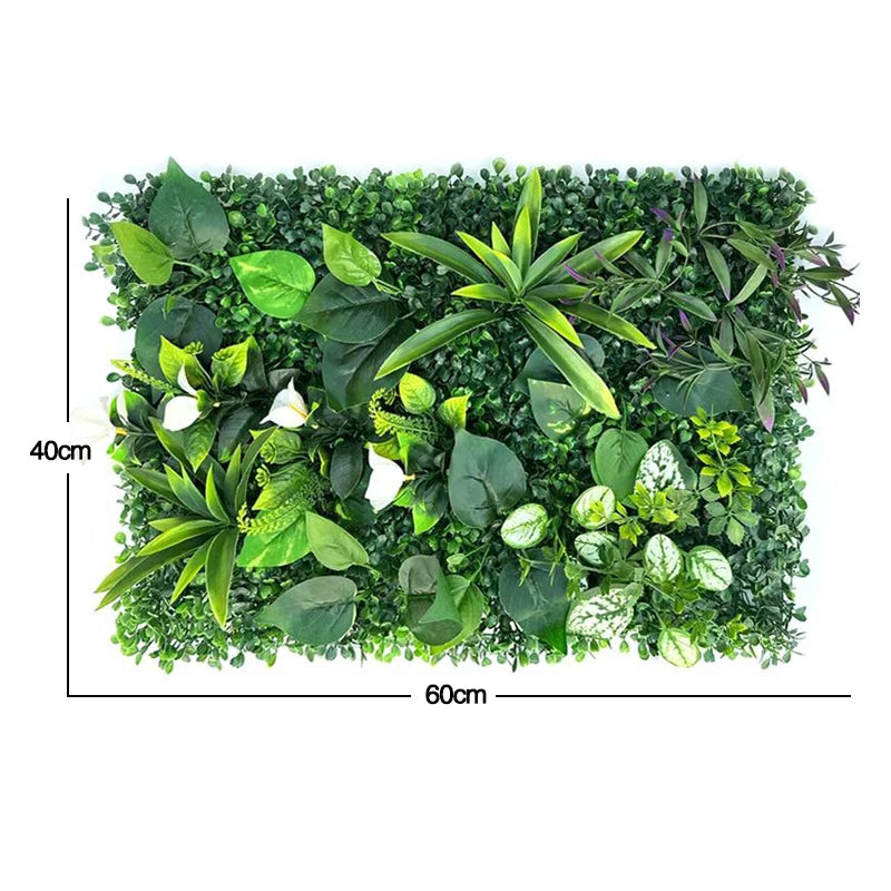 Artificial Green Wall Panel – 60x40cm Jungle & Garden Decor for Home & Outdoor Spaces