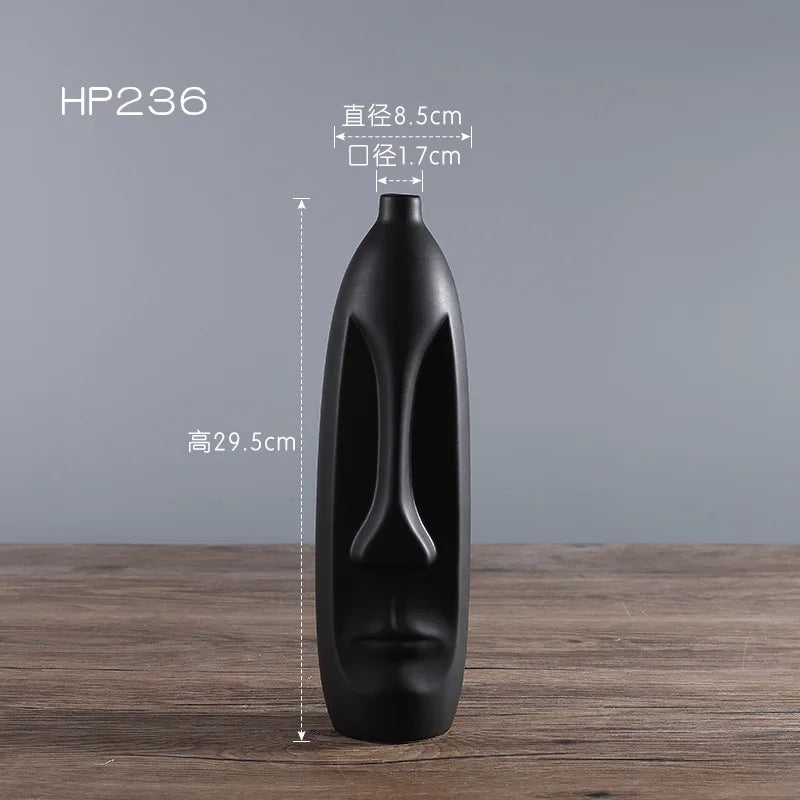 Nordic Ceramic Vase – Elegant Hydroponic Décor for Living Room & Desktop