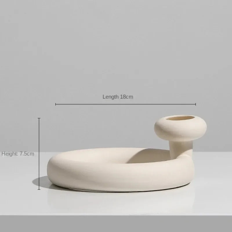 Modern Ceramic Art Vase – Simple Home Décor for Dried Flowers & Flower Arrangements