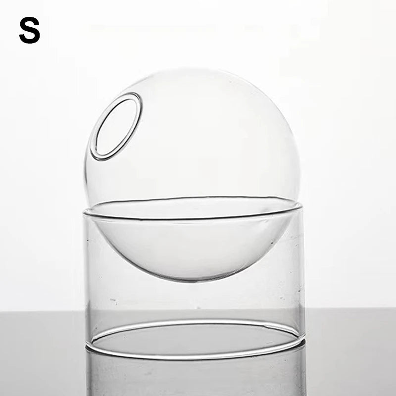 Mini Round Glass Flower Vase