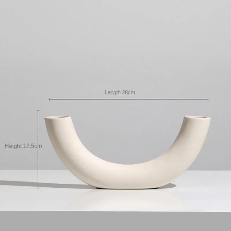 Modern Ceramic Art Vase – Simple Home Décor for Dried Flowers & Flower Arrangements
