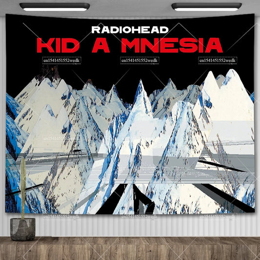 Radioheads Music Art Wall Hanging Tapestry Wallpaper Scandinavian Rock Band Tapestry Headboard Aesthetic Room Decoration Posters