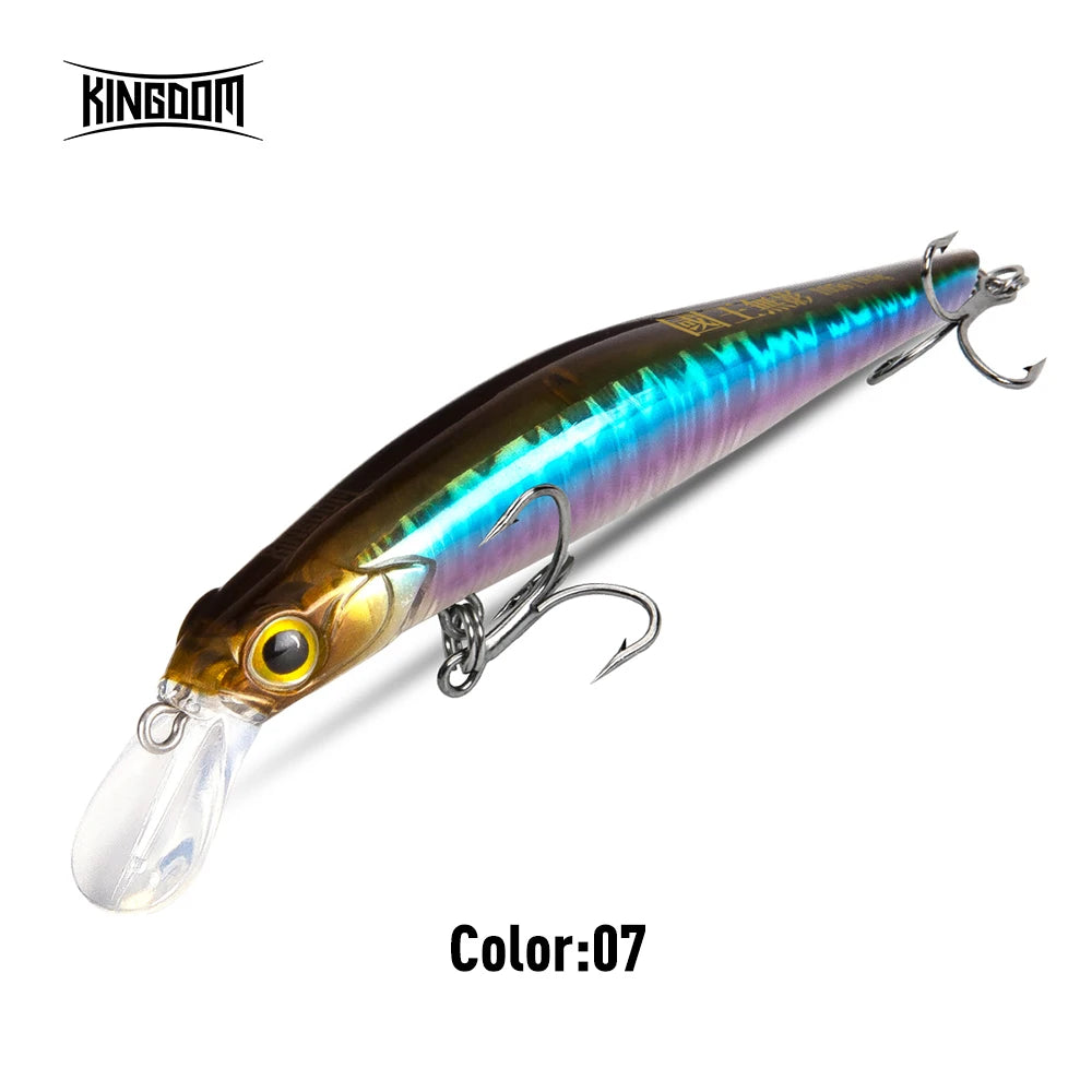 Kingdom Sinking Minnow Saltwater Fishing Lures  Crankbait  Hard Baits Good Action Wobblers Artificial Trout Lure For Sea Bass