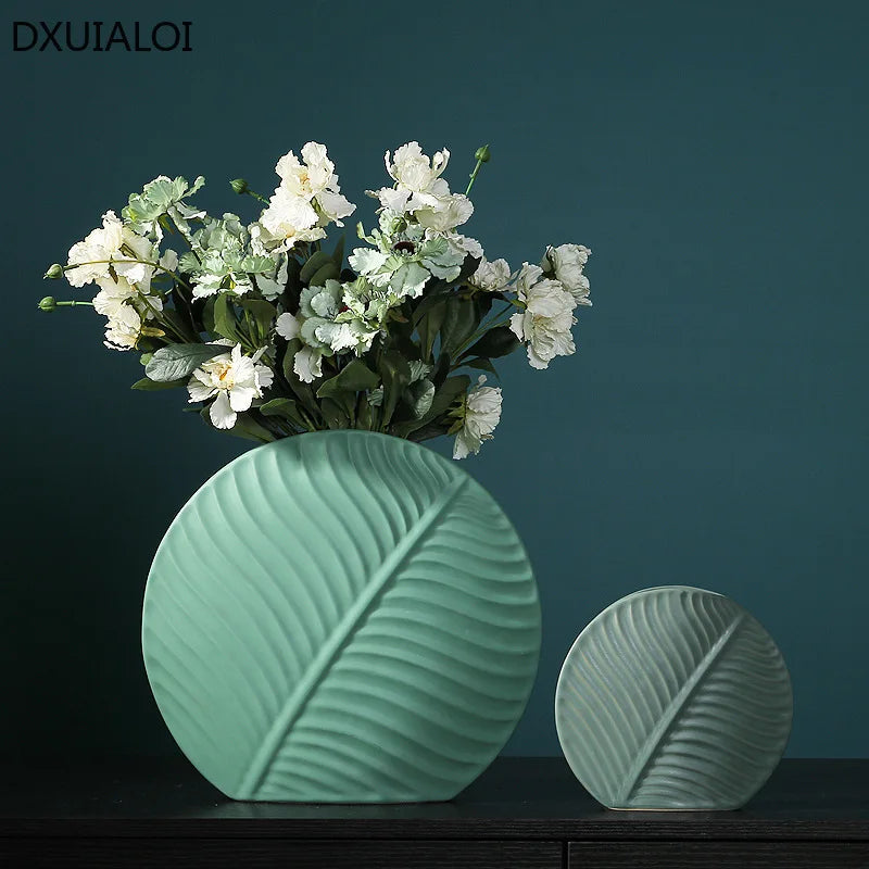 Nordic Ceramic Vase – Elegant Hydroponic Décor for Living Room & Desktop