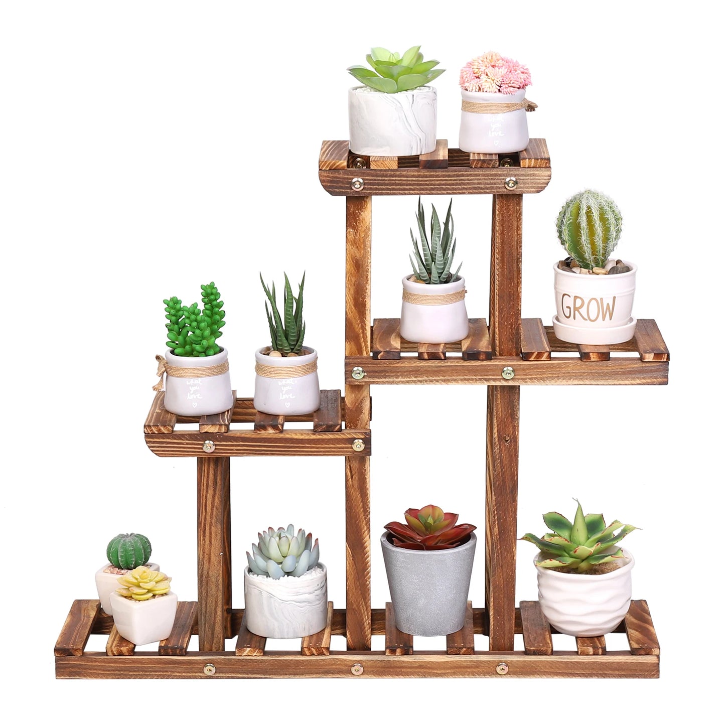 4-Tier Flower Pot Holder – Corner Plant Display Rack for Balcony & Garden