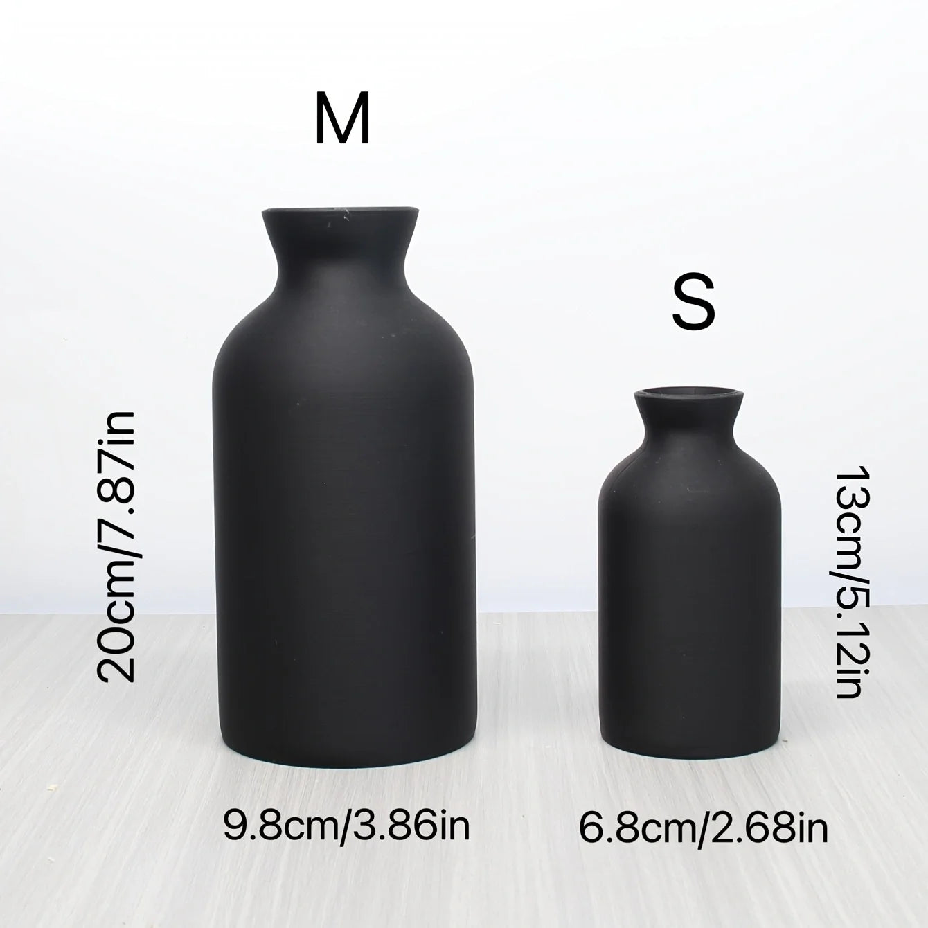Boho Chic Black Vase Set – Elegant Decorative Centerpieces for Home & Offic