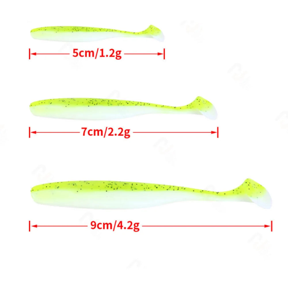 Top Easy Shiner Soft Lures 5cm 7cm 9cm Saltwater Soft Fishing Lure Leurre Shad Worm Jig Swimbait Silicone Bait Zander Wobblers