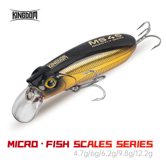 Kingdom Micro Fishing Lure 4.7g 6g 6.2g 9.8g 12.2g Sinking Topwater Twitchbait  Minnow Artificial Hard Bait Long Casting Wobbler