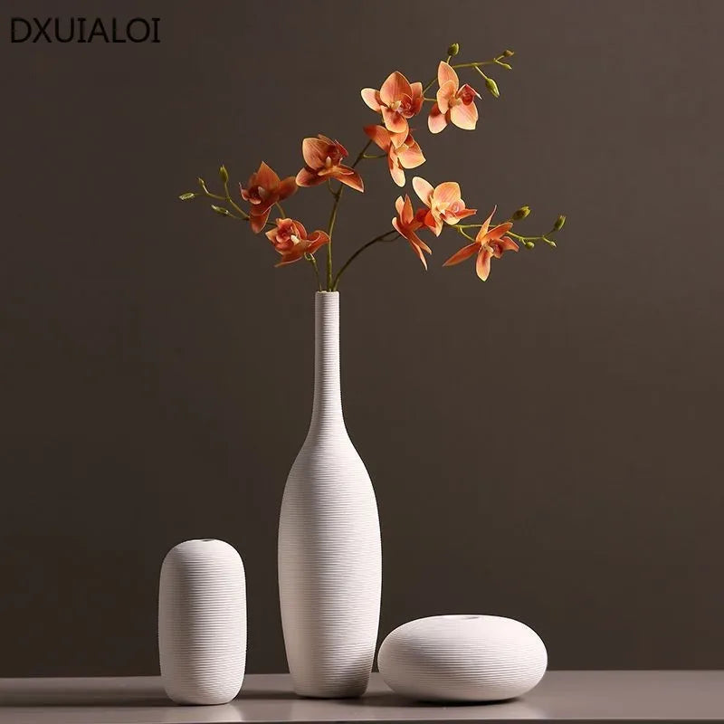 Nordic Ceramic Vase – Elegant Hydroponic Décor for Living Room & Desktop