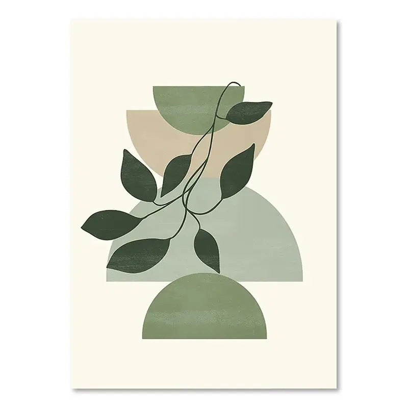 Green Plant Decorative Canvas | Modern Nature-Inspired Wall Art