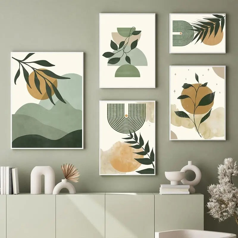 Green Plant Decorative Canvas | Modern Nature-Inspired Wall Art