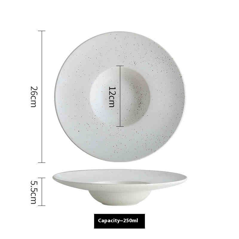 Ceramic Cap Western Salad & Soup Plate | Creative Dining Dish for Elegant Meals
